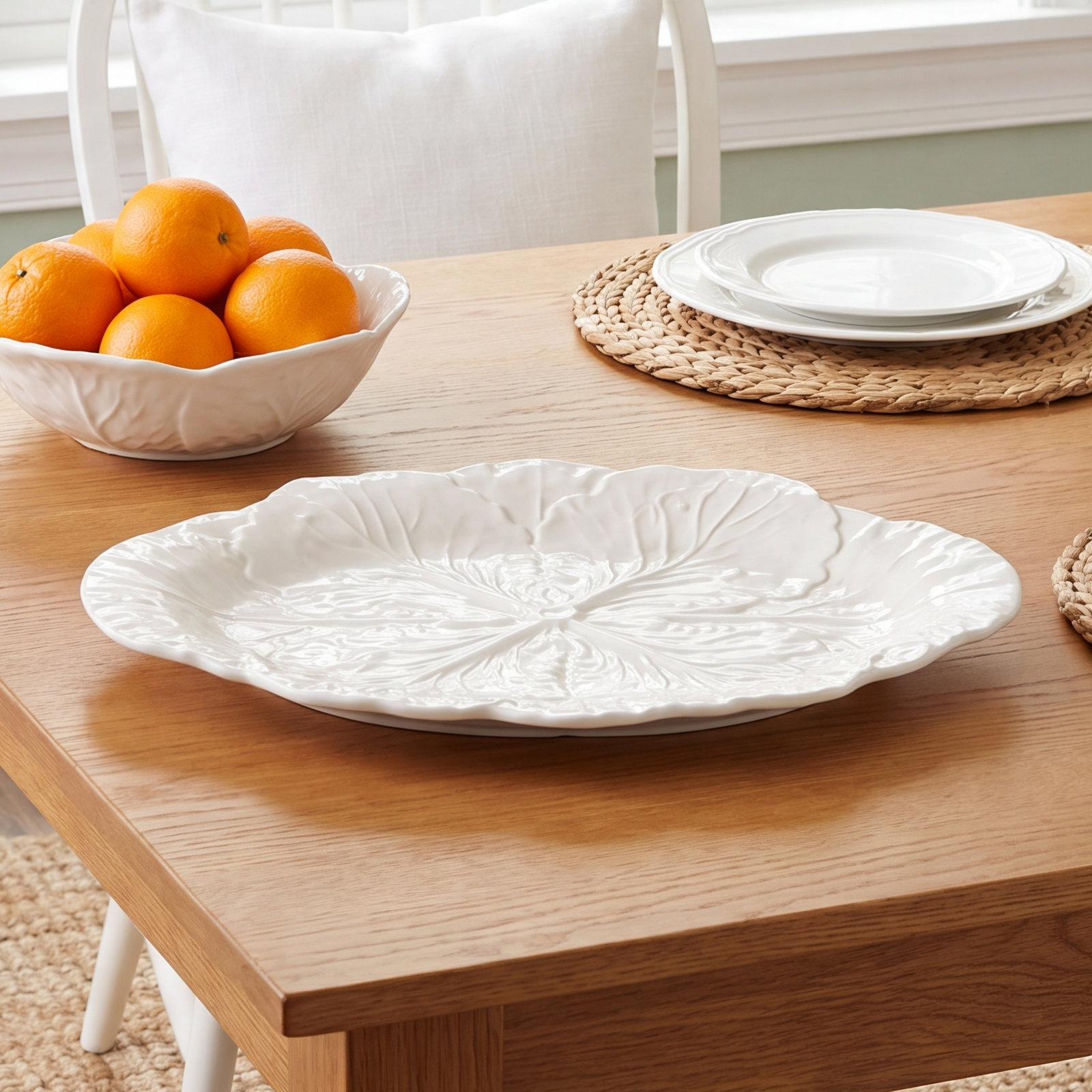 Cabbage Novelty Platter, 1.38" H x 14.76" L x 10.24" W
