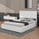 Lit plateforme tapissier luxueux avec rangement à levage hydraulique