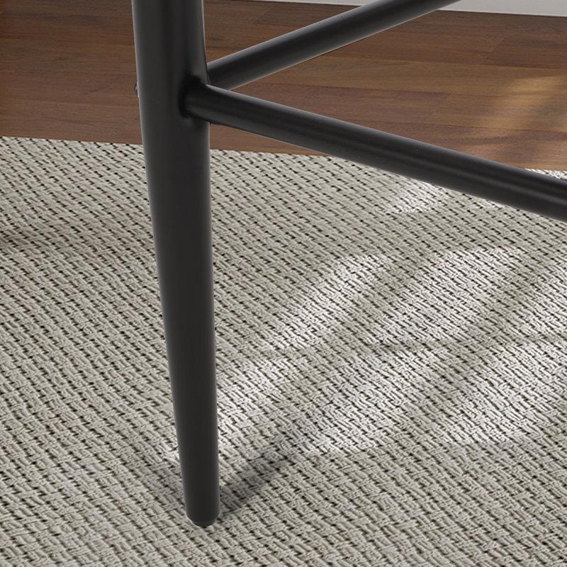 Tabouret de bar 29,73 po avec repose-pieds, Boucle beige