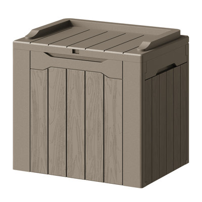 32 Gallons Lockable Resin Deck Box by Patiowell