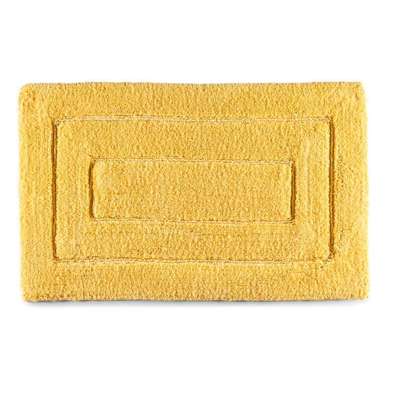 Estabrook Cotton Blend Non-Slip Bath Rug, Yellow, 24" H x 40" W