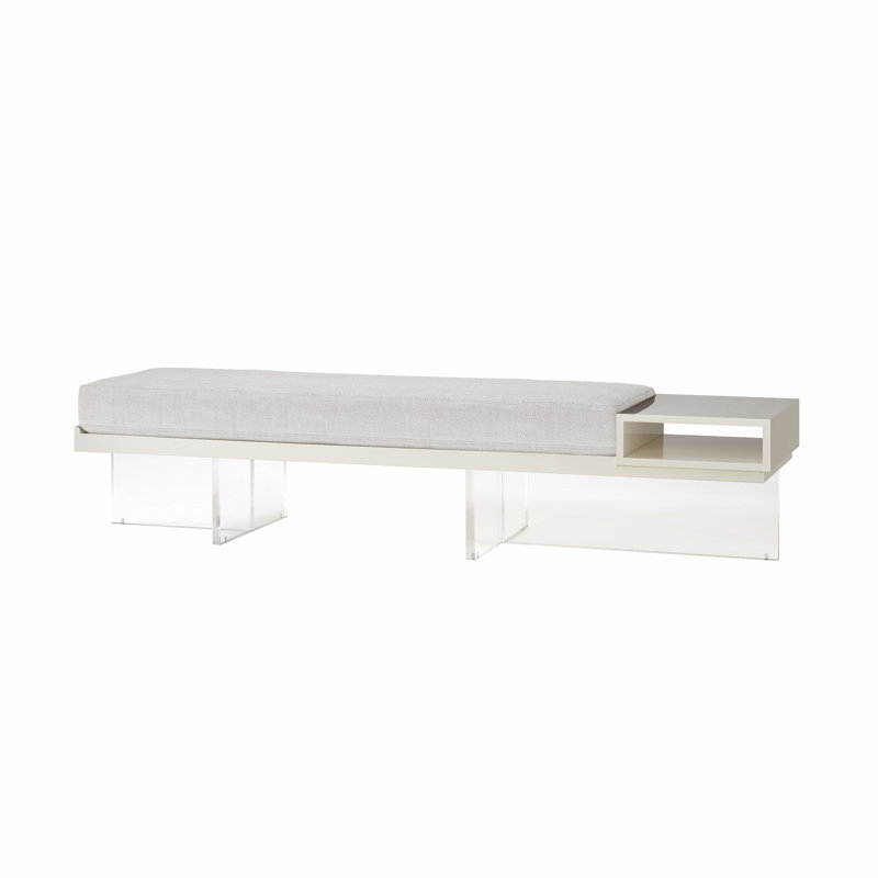 Banc de rangement Margot, Merino Pearl (tissu performance)