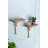 Distressed Wooden Wall Shelf With Corbel Design