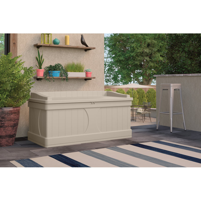 Banc de rangement en résine