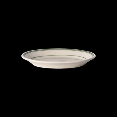 Oval Platter Rolled Edge Green Band Green Band