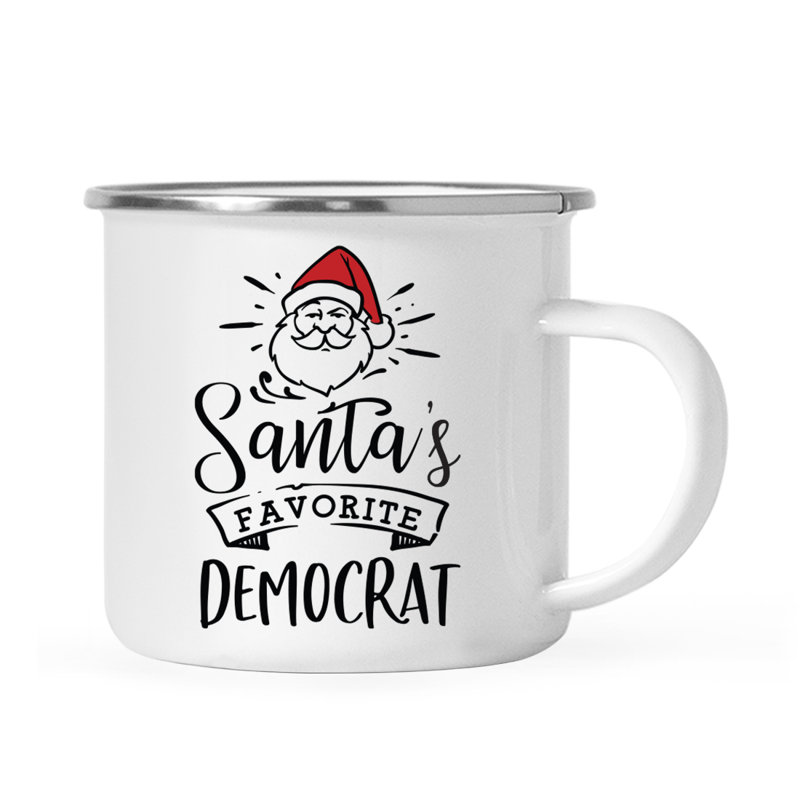 Tasse de camping militaire Yunus Santa's Favorite, Démocrate