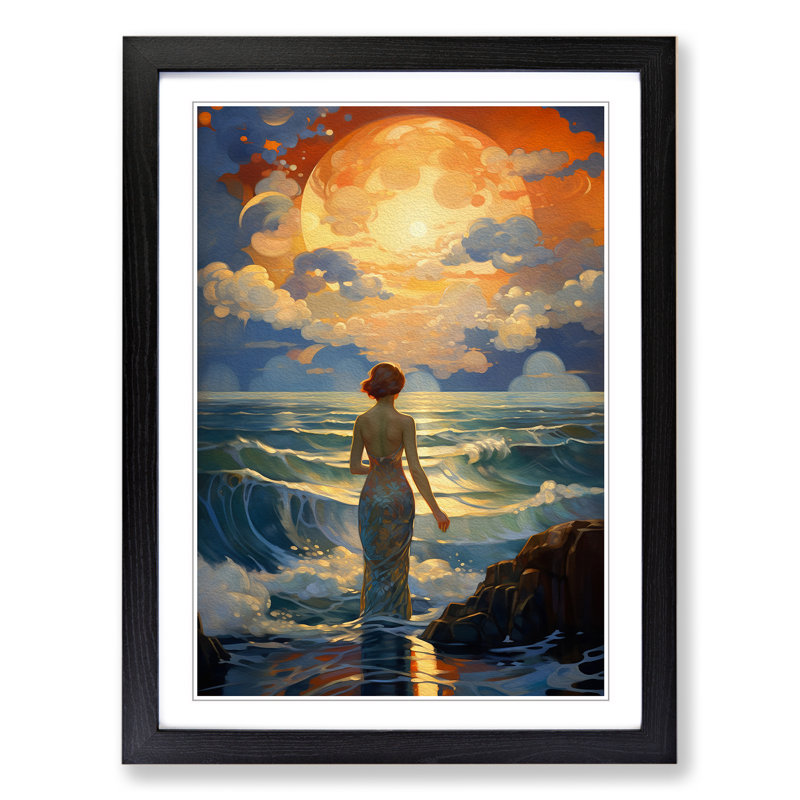 Ocean Deco - Framed Print, Black , 46cm H x 34cm W x 2cm D