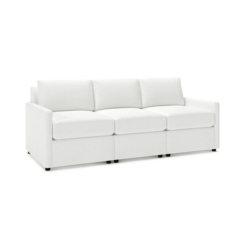 Canapé modulaire 3 pièces 90 "Damari, Mélange de lin performance John Flour