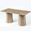Bureau de direction rectangulaire de 159 cm avec piètement trapézoïdal, table de travail en bois pour bureau à domicile