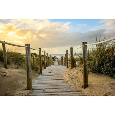 «Wooden Path to Beach» par Nuno Valadas - photographie sur toile tendue
