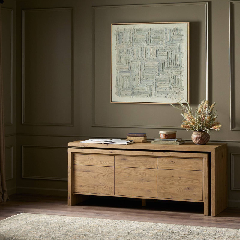 Noah Rotating Desk-Aged Smoked Oak, Aged Smoked Oak, Left Rotation