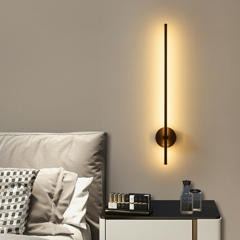 Betti Dimmable Aluminum LED Wall Sconce with 350 Degree Rotation, 31.5" H x 4.72" W x 3.74" D, Black