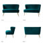 Euclid 47" Velvet 2-Seat Armless Loveseat-2044333337