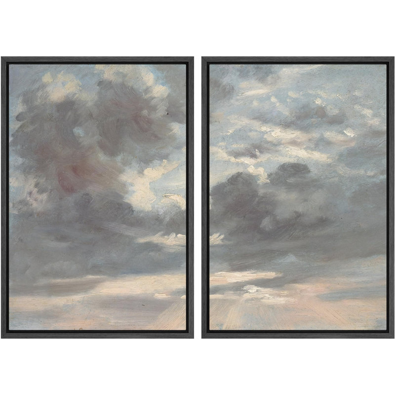 Paire de nuages éthéré 2 - pièces sur, H 36 po x l 48 po, Noir