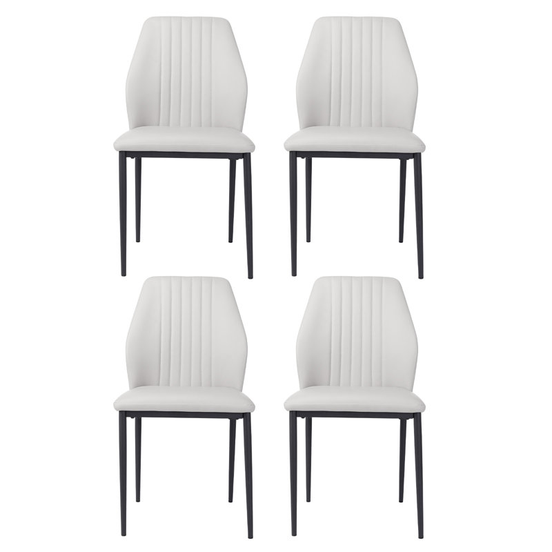 Caldanagh Upholstered Dining Chair（set of 4）, White 