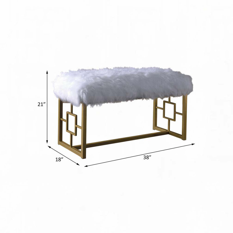 Winterbourne Down Faux Fur Upholstered Bench