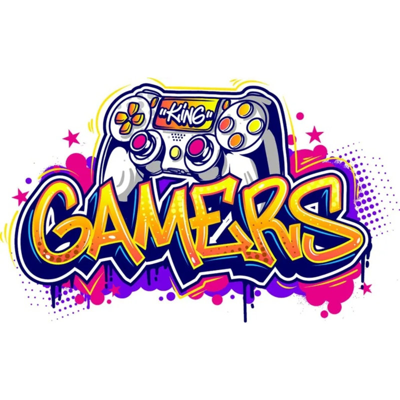 Peinture murale Graffiti Gamer, L 160 po x l 108 po