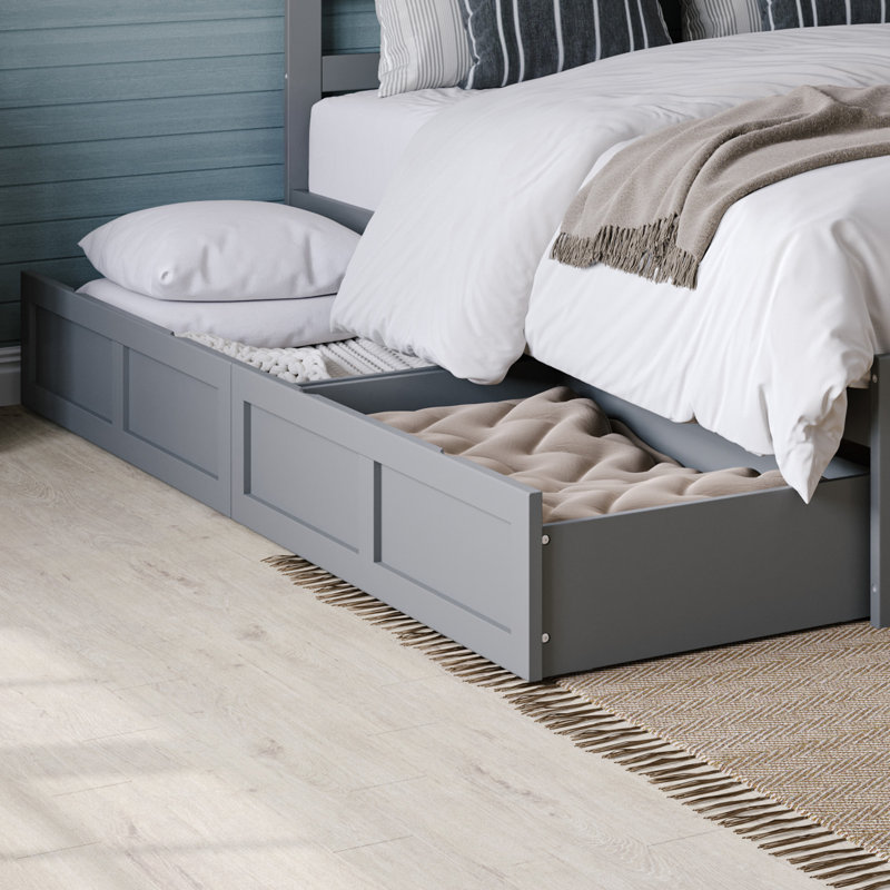Tiroirs de rangement sous le lit, Grand / Simple TG, Gris