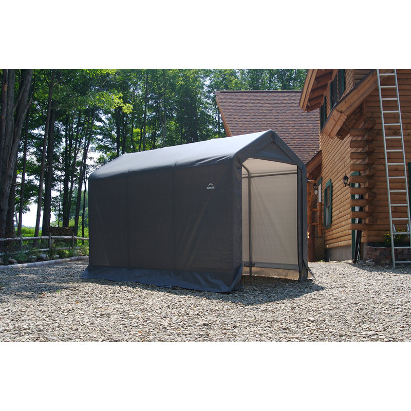 Sheltercoat 16 X 36 Ft. Garage Peak Green Std, Green, 14' H x 12' W x 36' D