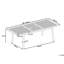 Lilith Rectangular Acacia Solid Wood Extendable Outdoor with Umbrella Hole Dining Table - 180 cm W 100 cm D