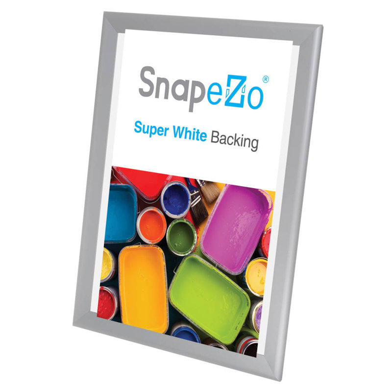 Snapezo Snap Frame Wide Series, Front Loading, Aluminum Poster Frame, 30" x 46", Silver