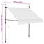Dakota Fields 120cm D Polyester Cream Cover Retractable Window Awning-957959324-957959325
