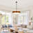 6 - Light Dimmable Drum Chandelier