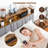 Bed Frame with Storage Headboard, Metal Platform Bed Frame with 2 Footboard Drawers, Built in Charging Station & LED, Noise-Free/Metal Support/No Box Spring Needed,-703951531
