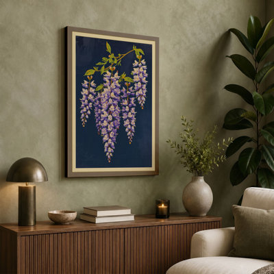 Cascading Wisteria Japandi - Wrapped Canvas