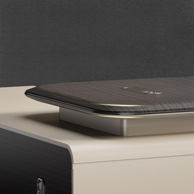 Bureau de direction 86,61 "noir luxueux et haut de gamme, H 29,53 po x l 86,61 po x P 62,99 po