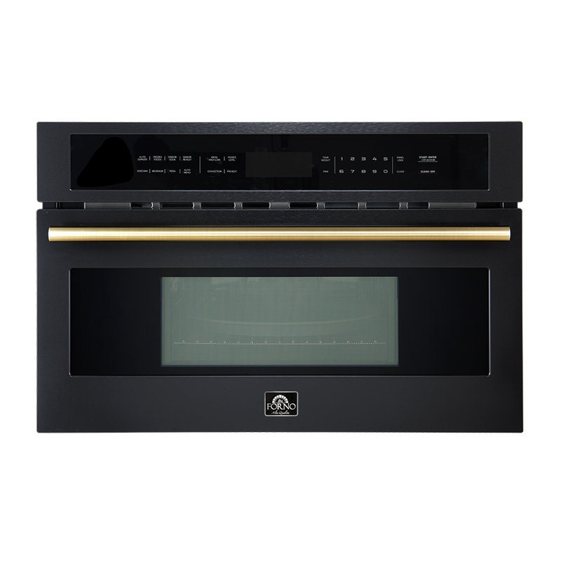 Oliena Espresso Black 30 Inch Built-In Microwave Convection Oven, 1.6 cu.ft., 1000W/1750W