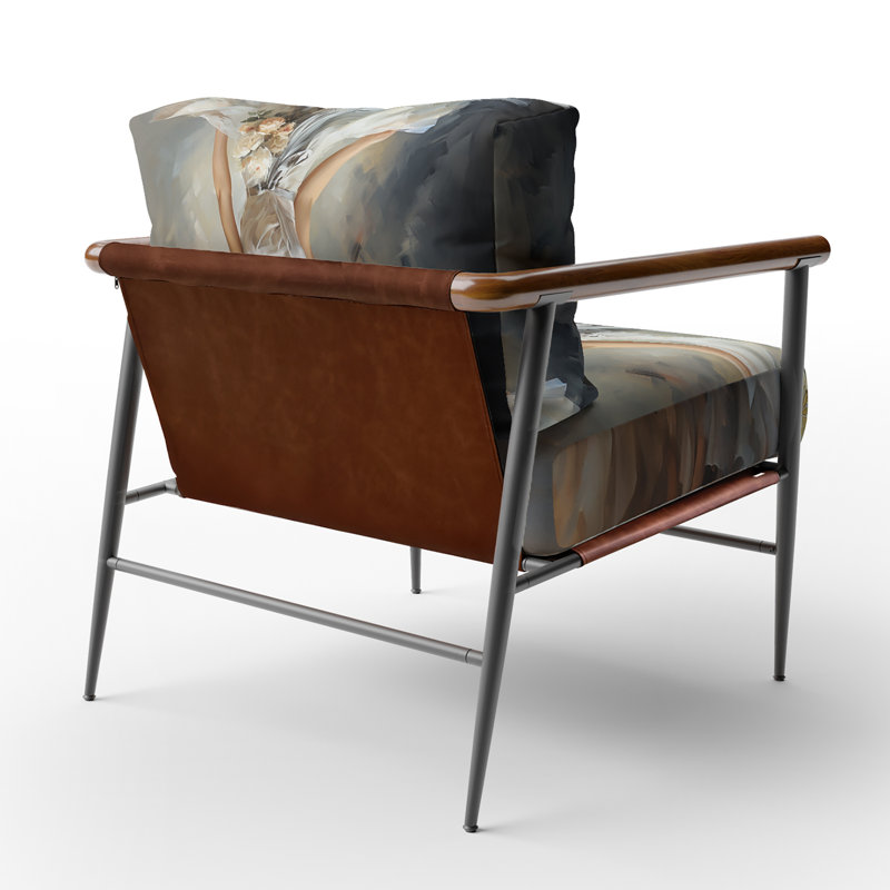 Chaise d'appoint rembourrée Dance Ethereal Grace III, Noir