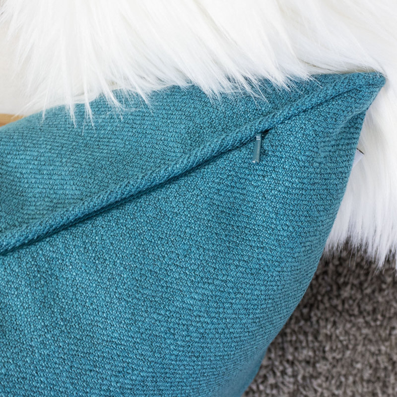 Shyrock Square Pillow Cover & Insert, Teal