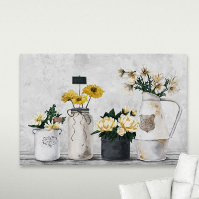 Reproduction d’art sur toile tendue « yellow flowers arrangement »