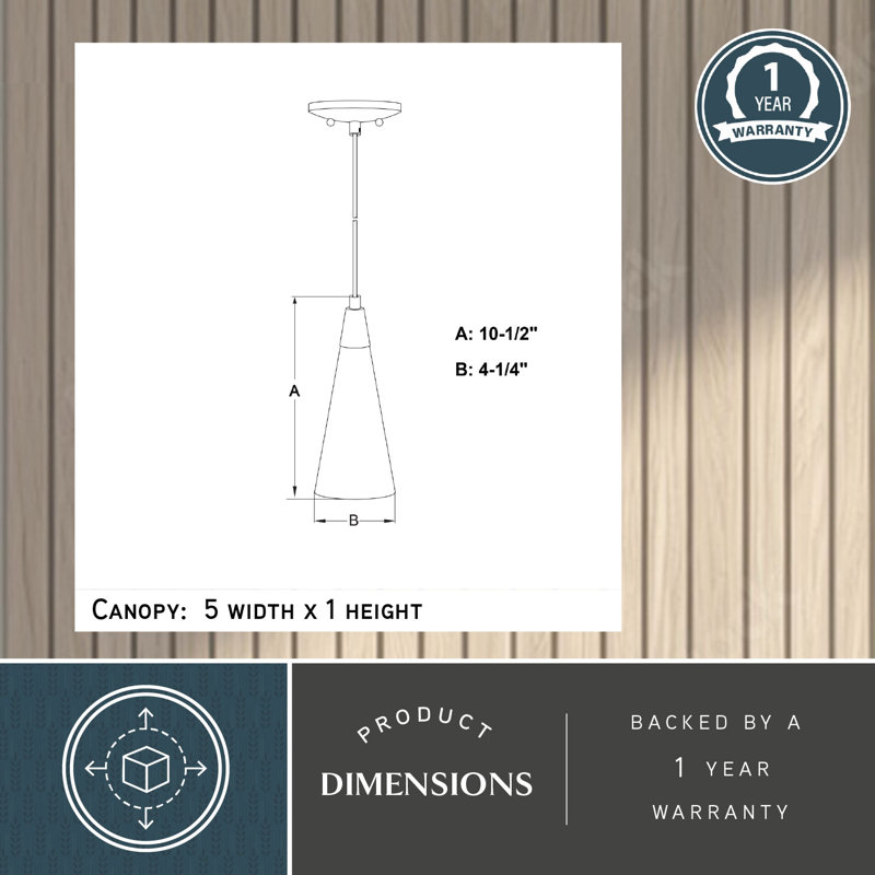 Milano 1 - Light Cone Pendant, Satin Nickel