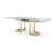 Goggin 6 - Person Glass Top Double Pedestal Dining Set