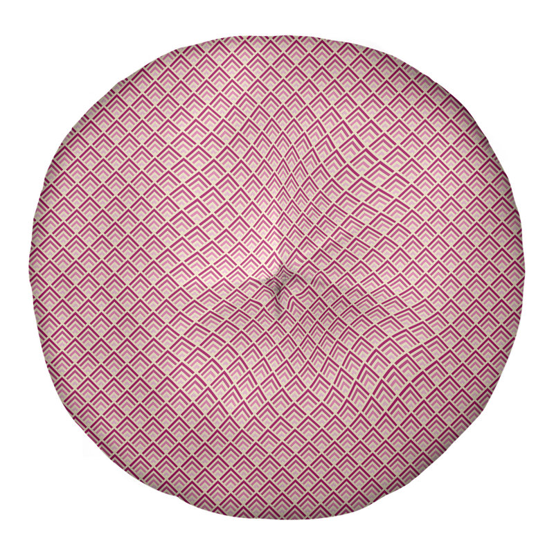 Coussin de sol géométrique Katelyn Elizabeth, 26 po x 26 po, Rose clair