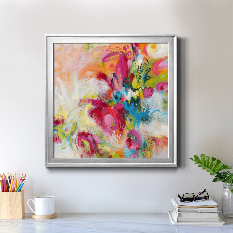 " Let's Bounce ", No Mat, Wrapped Canvas, 24" H x 24" W x 1" D
