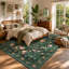 Tapis à motif floral lavable Goldene Boho-1869583760