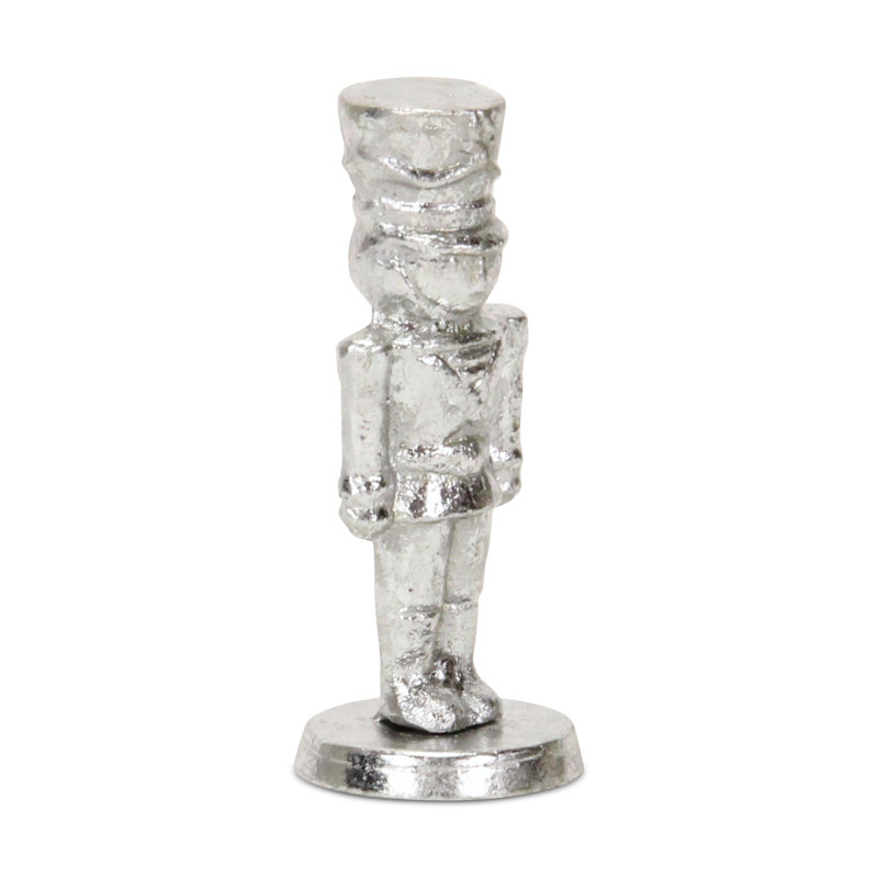 Figurine casse-noisette en fonte Moundridge, H 5,5 po x l 2,25 po x P 2,25 po, Argent