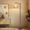 Arc Floor Lamp with Adjustable Lampshade Serene Floral Landscape Blooming Trees Roses Misty Mountains Standing Lamp 3 Colour Temperatures Dimmable Tall Pole Lamp with Foot Switch for Bedroom
