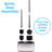 Blue Donuts Metal Toilet Brush Set-94453074