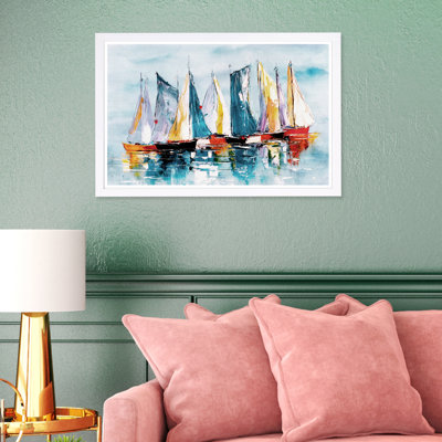 «Beautiful Boat Day» par Oliver Gal, reproduction d'art graphique sur toile