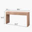 Console moderne à 4 tiroirs - Table d'entrée de 59,2 po au fini bois naturel