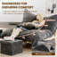 Chaise longue surdimensionnée, avec repose-pieds et coussin, causeuses, fauteuil à billes-887433727