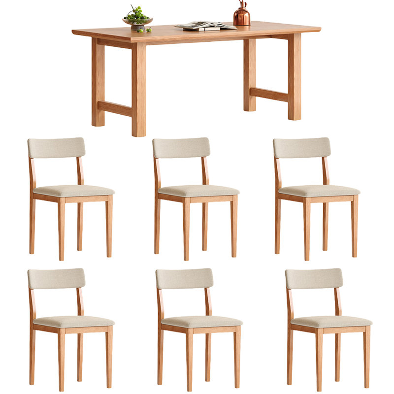 Dining table and chair combination, 29.52"H x 78.74"L x 35.43"W