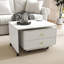 Table basse extensible avec 2 tiroirs et 6 roulettes pour le salon