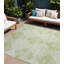 Tapis intérieur antidérapant à motif géométrique lavable 9 pi x 12 pi vert menthe