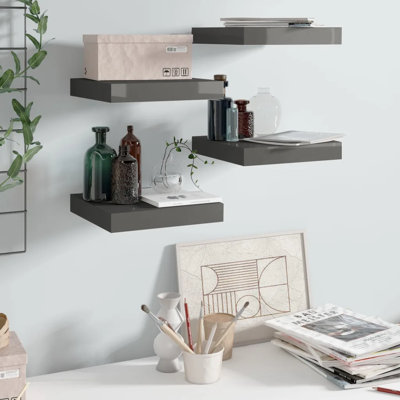 Arsis 4 Piece Metal Floating Shelf