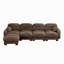 Canapé modulaire confortable en tissu de chenille plissé 4 places-133418777-133418780